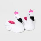 Toddler Girls' Swan Bootie Slippers - Cat & Jack White