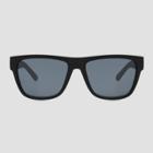 All In Motion Men's Lifestyle Rubberized Rectangle Sunglasses With Polarized Lenses - All In