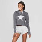 Grayson Threads Women's Destructed Star Hoodie Sweatshirt - Black