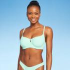 Juniors' Underwire Bikini Top - Xhilaration Light Aqua Blue D/dd Cup