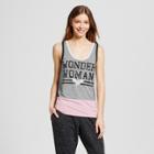 Women's Dc Comics Wonder Woman Graphic Tank Top - Gray