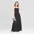 Target Women's Sleeveless Square Neck Tiered Maxi Dress - Universal Thread Black