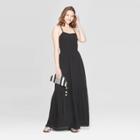 Target Women's Sleeveless Square Neck Tiered Maxi Dress - Universal Thread Black