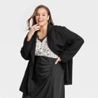 Women's Plus Size Boxy Blazer - A New Day Black
