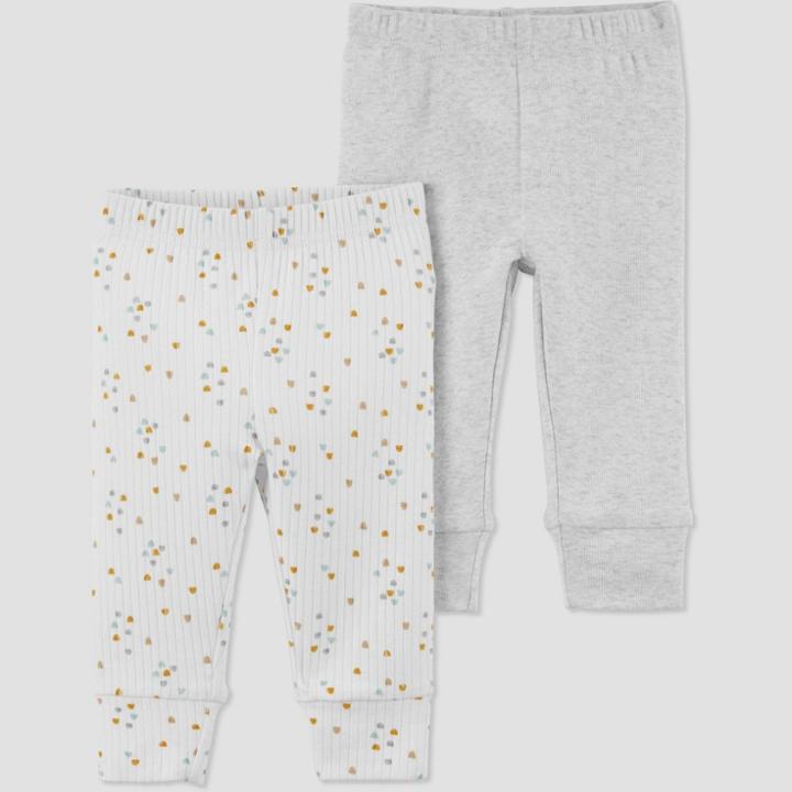Carter's Just One You Baby 2pk Pants Set - Beige Newborn