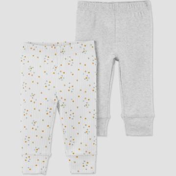 Carter's Just One You Baby 2pk Pants Set - Beige Newborn