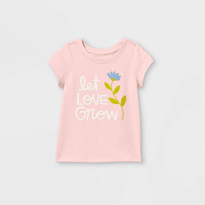 Toddler Girls' 'let Love Grow' Short Sleeve T-shirt - Cat & Jack