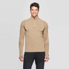 Men's 1/4 Zip Run Layer Pullover - C9 Champion Sand Paper Khaki S, Men's, Size: Small, Brown Paper Green