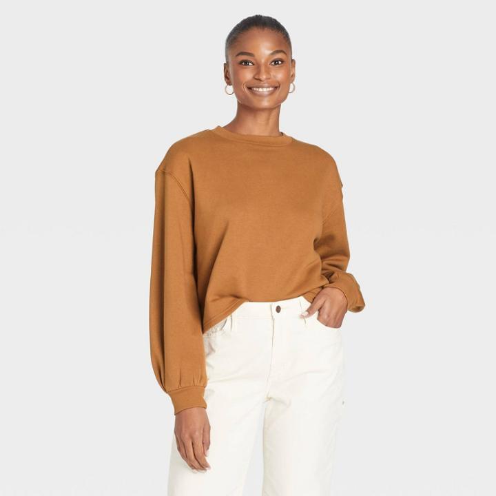 Women's Fleece Sweatshirt - Universal Thread Brown