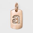 Sterling Silver Initial A Cubic Zirconia Pendant - A New Day Rose Gold, Rose Gold - A
