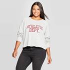 Grayson Threads Women's Athletic Dept Plus Size Long Sleeve Cropped Graphic Sweatshirt (juniors') Gray - 2x, Women's,