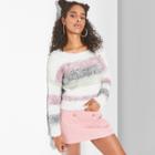 Women's Striped Scoop Neck Long Sleeve Pullover - Wild Fable Blue/purple Xxl,