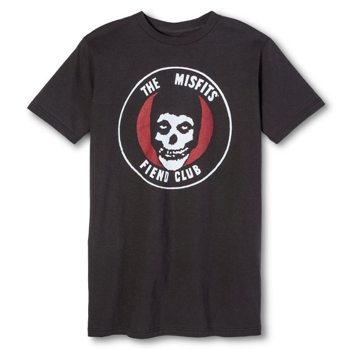 Warner Brothers Men's The Misfits Fiend Club T-shirt - Charcoal