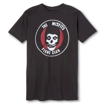 Warner Brothers Men's The Misfits Fiend Club T-shirt - Charcoal