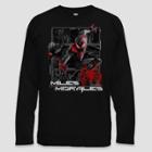 Boys' Marvel Spider-man: Miles Morales Long Sleeve Graphic T-shirt - Black