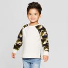 Toddler Boys' Sherpa Raglan Sleeve Sweatshirt - Cat & Jack Gray