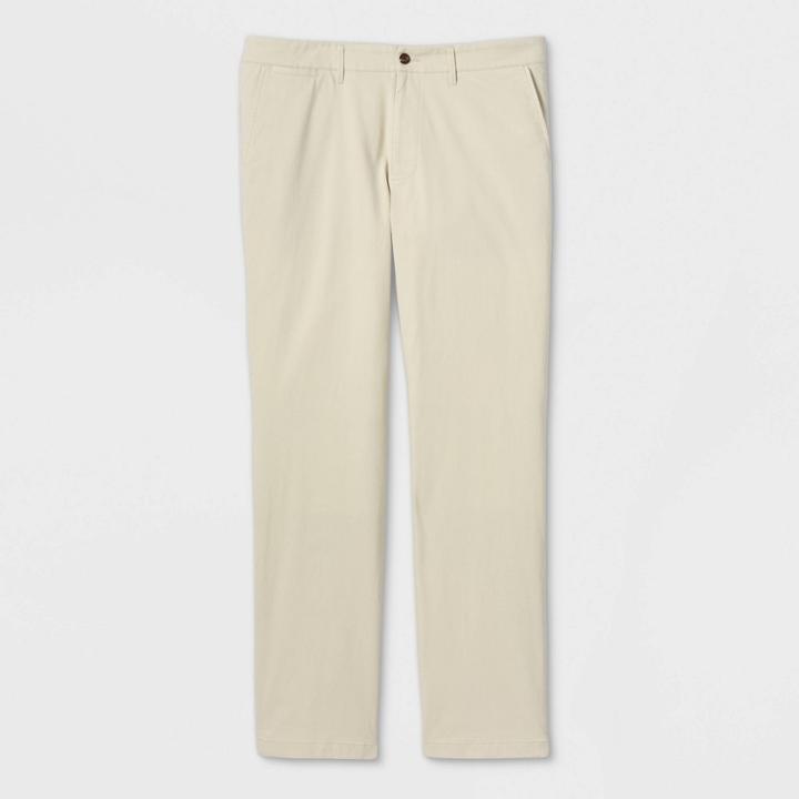 Men's Big & Tall Straight Fit Chino Pants - Goodfellow & Co Ivory