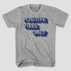Mad Engine Men's Positive Vibes Short Sleeve Graphic T-shirt - Heather Grey