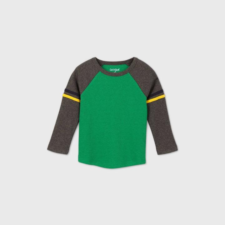 Toddler Boys' Thermal Baseball T-shirt - Cat & Jack Green