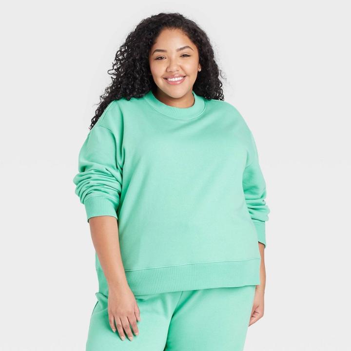 Women's Plus Size Sweatshirt - A New Day Green