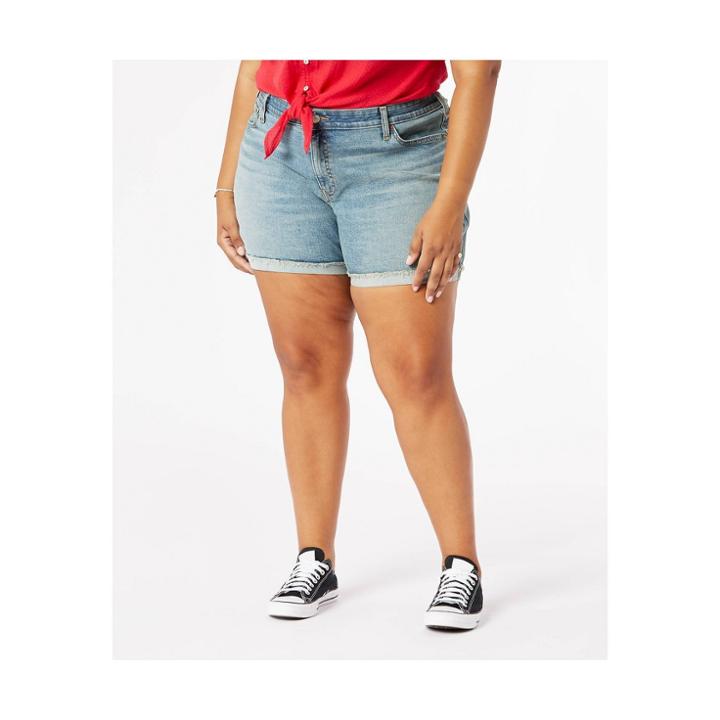 Denizen From Levi's Women's Plus Size Mid-rise 5 Jean Shorts - Malibu Cove