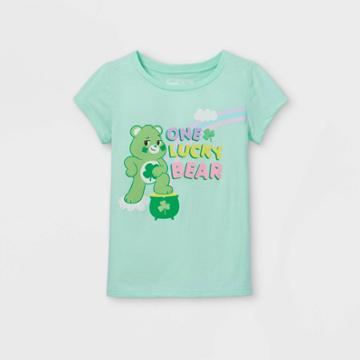 Girls' Care Bears One Lucky Bear Short Sleeve Graphic T-shirt - Green