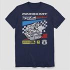 Super Mario Men's Mario Kart Racing Banner Short Sleeve Graphic T-shirt - Navy S, Men's, Size: