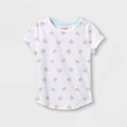 Girls' Printed Short Sleeve T-shirt - Cat & Jack White