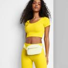 Women's Short Sleeve Scoop Neck Seamless T-shirt - Wild Fable Yellow