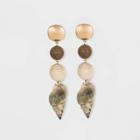 Shell Drop Earrings - A New Day , Women's, Gold