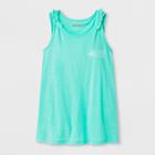 Girls' Knit Tie Wild One Tank Top - Cat & Jack Green