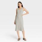 Women's Rib Knit Tank Dress - A New Day Gray