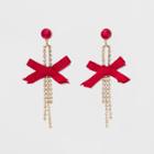 Sugarfix By Baublebar Tassel Drop Earrings With Bows - Hot Pink
