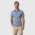 United By Blue Men's Short Sleeve Button-down Shirt - Wave/stone Blue