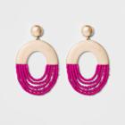 Sugarfix By Baublebar Embellished Hoop Earrings - Pink, Girl's