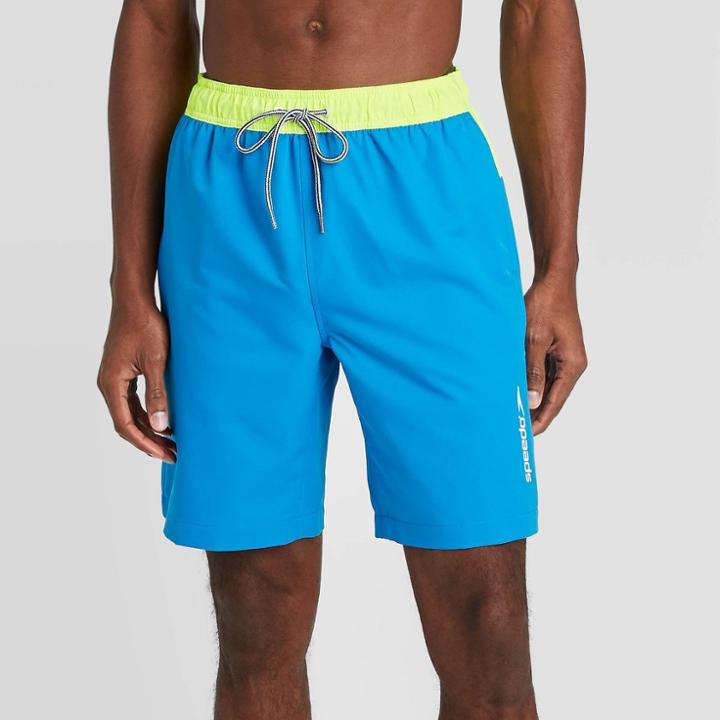 Speedo Men's 9 Marina Swim Shorts - Blue/yellow