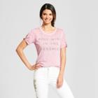 Women's Pink Wine In The Sunshine Short Sleeve Graphic T-shirt - Zoe+liv - Pink