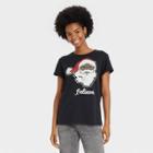 Zoe+liv Women's Black Santa Short Sleeve Graphic T-shirt - Black