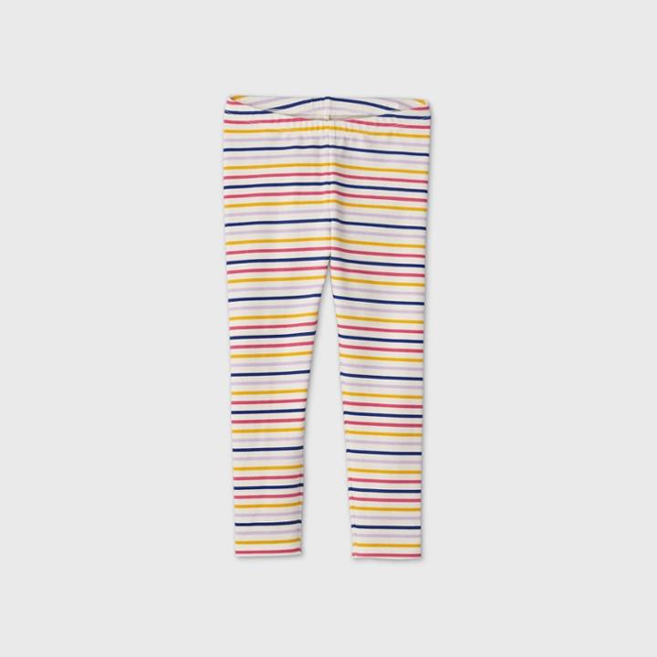 Toddler Girls' Rainbow Striped Leggings - Cat & Jack