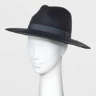 Women's Wide Brim Fedora Hat - A New Day Gray