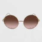 Women's Oversized Studded Round Sunglasses - Wild Fable Gold