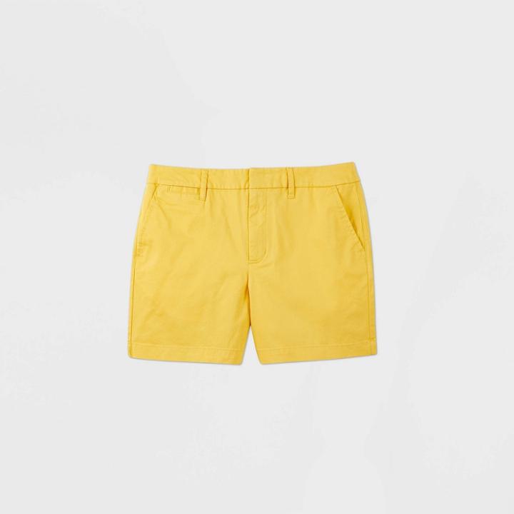Women's 5 Clean Chino Shorts - A New Day Yellow