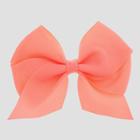 Girls' Bow Metal Snap Clip - Cat & Jack Neon Coral