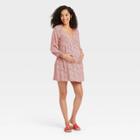 The Nines By Hatch Long Sleeve Maternity Dress Clay Pink Floral