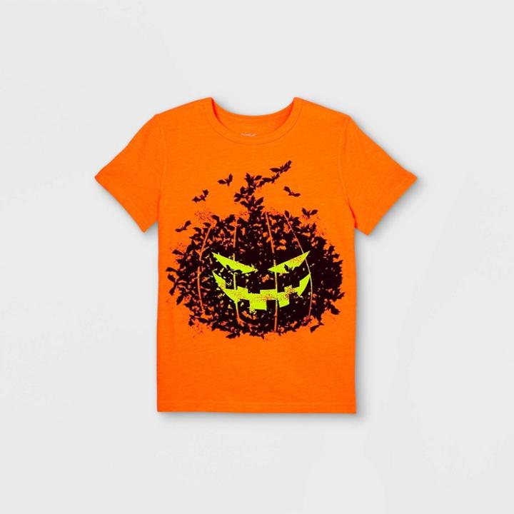 Boys' Adaptive Printed Graphic T-shirt - Cat & Jack Orange