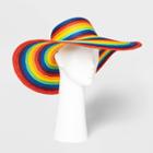 Ev Lgbt Pride Pride Gender Inclusive Rainbow Striped Beach Hat - One Size, Adult Unisex,