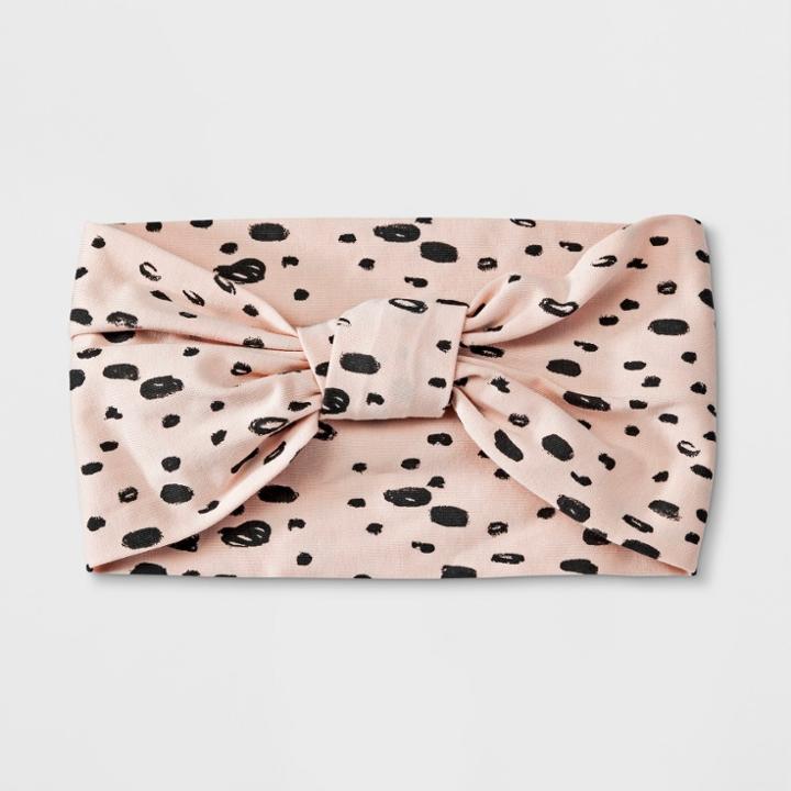 Girls' Polka Dot Headband - Cat & Jack Peach (pink)