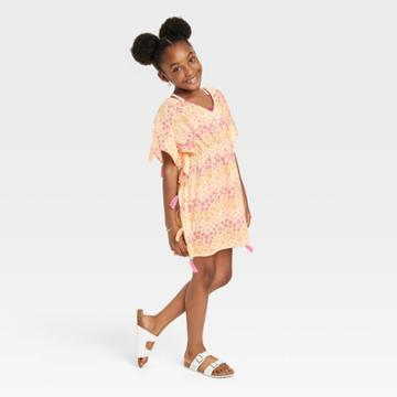 Girls' Daisy Caftan Swimsuit Cover Up - Cat & Jack Yellow