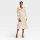 Women's Balloon Long Sleeve Dress - Who What Wear Cream Floral Xs, Ivory Floral