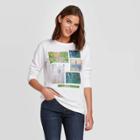 Bioworld Women's Claude Monet Art Squares Graphic Sweatshirt (juniors') - White Xs, Adult Unisex